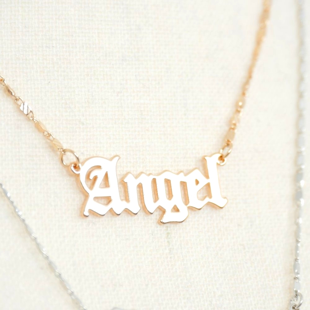 Angel Pendant Gold Necklace